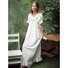 image:imageBEAUTELICATE 100 Cotton Embroidered Victorian Nightgown Vintage Sleepwear for Women
