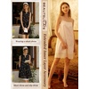 image:imageBEAUTELICATE 100 Cotton Full Slip 1920s Vintage Dress Extender With Embroidered LaceIvory