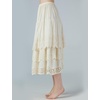 image:imageBEAUTELICATE 100 Cotton Half Slip Lightweight Skirt Extender Underskirt for Women 3 Tiered Lace HemCream