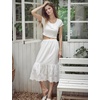 image:imageBEAUTELICATE 100 Cotton Half Slip Skirt Extender Vintage Underskirt with Lace TrimIvory