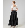 image:imageBEAUTELICATE 100 Cotton Victorian Maxi Skirt Women Gypsy Medieval Renaissance Boho Skirt Full LengthBlack