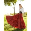 image:imageBEAUTELICATE 100 Cotton Victorian Maxi Skirt Women Gypsy Medieval Renaissance Boho Skirt Full LengthBurnt Orange