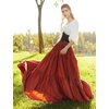 image:imageBEAUTELICATE 100 Cotton Victorian Maxi Skirt Women Gypsy Medieval Renaissance Boho Skirt Full LengthBurnt Orange
