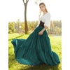 image:imageBEAUTELICATE 100 Cotton Victorian Maxi Skirt Women Gypsy Medieval Renaissance Boho Skirt Full LengthHunter Green