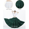 image:imageBEAUTELICATE 100 Cotton Victorian Maxi Skirt Women Gypsy Medieval Renaissance Boho Skirt Full LengthHunter Green
