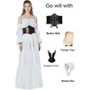image:imageBEAUTELICATE 100 Cotton Victorian Maxi Skirt Women Gypsy Medieval Renaissance Boho Skirt Full LengthOffwhite
