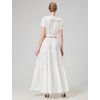 image:imageBEAUTELICATE 100 Cotton Victorian Maxi Skirt Women Gypsy Medieval Renaissance Boho Skirt Full LengthOffwhite