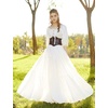 image:imageBEAUTELICATE 100 Cotton Victorian Maxi Skirt Women Gypsy Medieval Renaissance Boho Skirt Full LengthOffwhite