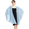 image:imageBEAUTELICATE Chiffon Shawl Bridal Wedding Wrap Long Evening Scarves ScarfBaby Blue