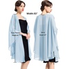 image:imageBEAUTELICATE Chiffon Shawl Bridal Wedding Wrap Long Evening Scarves ScarfBaby Blue