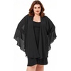 image:imageBEAUTELICATE Chiffon Shawl Bridal Wedding Wrap Long Evening Scarves ScarfBlack