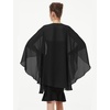 image:imageBEAUTELICATE Chiffon Shawl Bridal Wedding Wrap Long Evening Scarves ScarfBlack