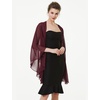 image:imageBEAUTELICATE Chiffon Shawl Bridal Wedding Wrap Long Evening Scarves ScarfBurgundy