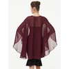 image:imageBEAUTELICATE Chiffon Shawl Bridal Wedding Wrap Long Evening Scarves ScarfBurgundy