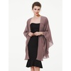 image:imageBEAUTELICATE Chiffon Shawl Bridal Wedding Wrap Long Evening Scarves ScarfCinnamon Rose