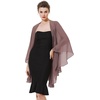 image:imageBEAUTELICATE Chiffon Shawl Bridal Wedding Wrap Long Evening Scarves ScarfCinnamon Rose