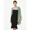 image:imageBEAUTELICATE Chiffon Shawl Bridal Wedding Wrap Long Evening Scarves ScarfDusty Sage