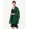 image:imageBEAUTELICATE Chiffon Shawl Bridal Wedding Wrap Long Evening Scarves ScarfEmerald Green