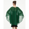 image:imageBEAUTELICATE Chiffon Shawl Bridal Wedding Wrap Long Evening Scarves ScarfEmerald Green