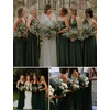 image:imageBEAUTELICATE Chiffon Shawl Bridal Wedding Wrap Long Evening Scarves ScarfHunter Green