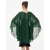image:imageBEAUTELICATE Chiffon Shawl Bridal Wedding Wrap Long Evening Scarves ScarfHunter Green