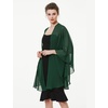 image:imageBEAUTELICATE Chiffon Shawl Bridal Wedding Wrap Long Evening Scarves ScarfHunter Green