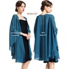 image:imageBEAUTELICATE Chiffon Shawl Bridal Wedding Wrap Long Evening Scarves ScarfInk Blue