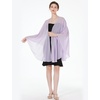 image:imageBEAUTELICATE Chiffon Shawl Bridal Wedding Wrap Long Evening Scarves ScarfLilac