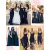 image:imageBEAUTELICATE Chiffon Shawl Bridal Wedding Wrap Long Evening Scarves ScarfNavy Blue