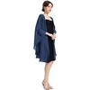 image:imageBEAUTELICATE Chiffon Shawl Bridal Wedding Wrap Long Evening Scarves ScarfNavy Blue