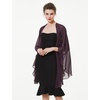 image:imageBEAUTELICATE Chiffon Shawl Bridal Wedding Wrap Long Evening Scarves ScarfPlum