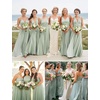 image:imageBEAUTELICATE Chiffon Shawl Bridal Wedding Wrap Long Evening Scarves ScarfSage Green