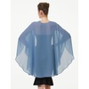 image:imageBEAUTELICATE Chiffon Shawl Bridal Wedding Wrap Long Evening Scarves ScarfSlate Blue