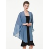 image:imageBEAUTELICATE Chiffon Shawl Bridal Wedding Wrap Long Evening Scarves ScarfSlate Blue