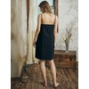image:imageBEAUTELICATE Cotton Slip Dress for Women Adjustable Strap Round Neck Under DressBlack