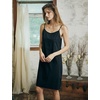 image:imageBEAUTELICATE Cotton Slip Dress for Women Adjustable Strap Round Neck Under DressBlack