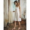 image:imageBEAUTELICATE Cotton Slip Dress for Women Adjustable Strap Round Neck Under DressOffwhite
