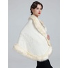 image:imageBEAUTELICATE Faux Fur Shawl Wrap Stole Shrug Bridal Winter Wedding with HookBeige