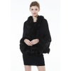 image:imageBEAUTELICATE Faux Fur Shawl Wrap Stole Shrug Bridal Winter Wedding with HookBlack