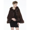 image:imageBEAUTELICATE Faux Fur Shawl Wrap Stole Shrug Bridal Winter Wedding with HookBrown