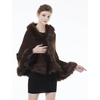 image:imageBEAUTELICATE Faux Fur Shawl Wrap Stole Shrug Bridal Winter Wedding with HookBrown