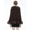 image:imageBEAUTELICATE Faux Fur Shawl Wrap Stole Shrug Bridal Winter Wedding with HookBrown