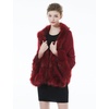 image:imageBEAUTELICATE Faux Fur Shawl Wrap Stole Shrug Bridal Winter Wedding with HookBurgundy