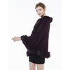 image:imageBEAUTELICATE Faux Fur Shawl Wrap Stole Shrug Bridal Winter Wedding with HookPurple