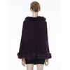 image:imageBEAUTELICATE Faux Fur Shawl Wrap Stole Shrug Bridal Winter Wedding with HookPurple