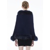 image:imageBEAUTELICATE Faux Fur Shawl Wrap Stole Shrug Bridal Winter Wedding with HookStyle1navy Blue