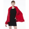 image:imageBEAUTELICATE Faux Fur Shawl Wrap Stole Shrug Bridal Winter Wedding with HookTrue Red