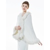 image:imageBEAUTELICATE Faux Fur Shawl Wrap Stole Shrug Bridal Winter Wedding with HookWhite