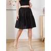 image:imageBEAUTELICATE Half Slip Skirt Extender 100 Cotton Vintage UnderskirtBlack22 Length