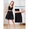 image:imageBEAUTELICATE Half Slip Skirt Extender 100 Cotton Vintage UnderskirtBlack22 Length